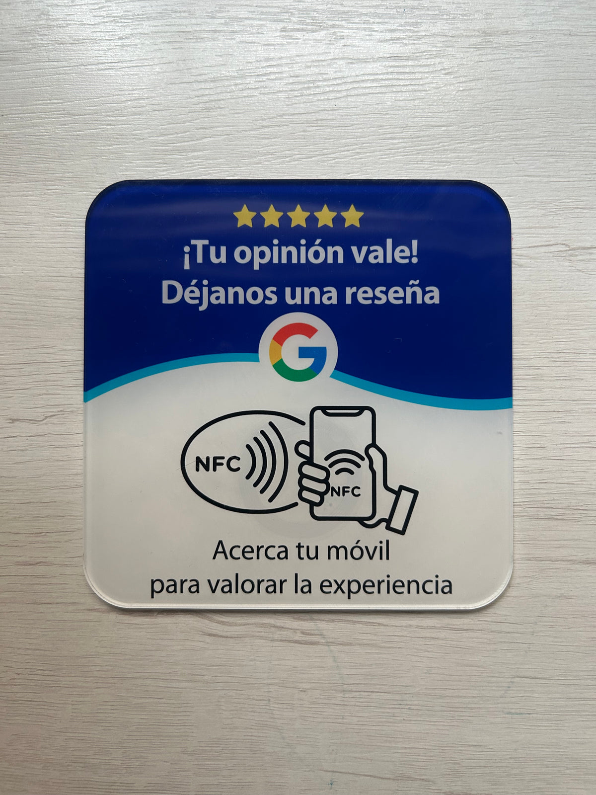 Placas NFC reseñas de Google