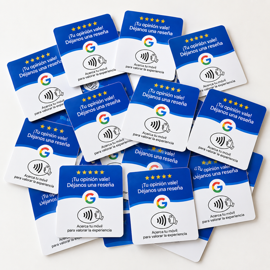 Placas NFC reseñas de Google