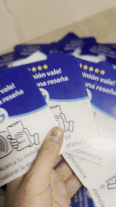 Placas NFC reseñas de Google